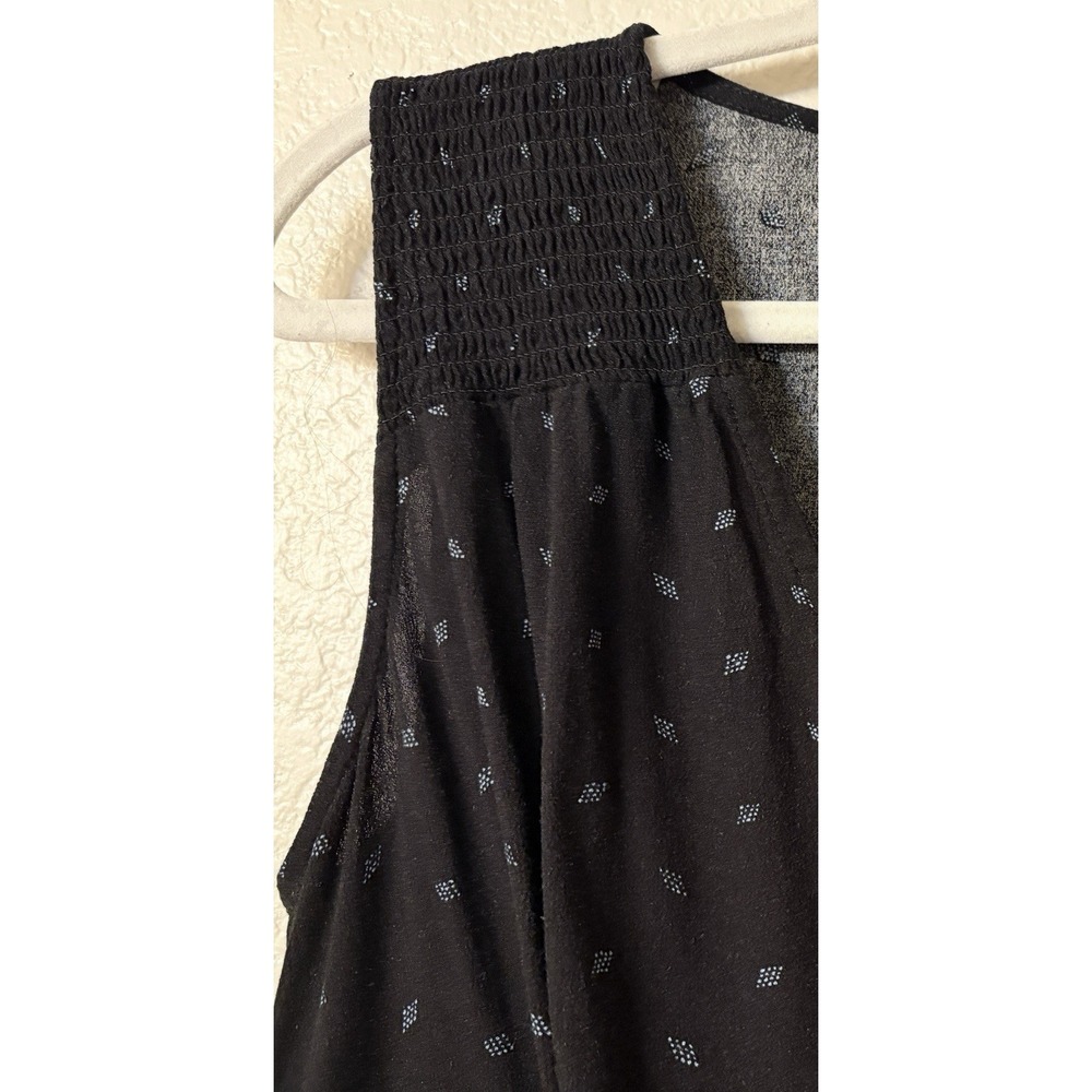 Universal Thread Wrap Dress Black with Blue Diamond Pattern Size Lrg - Picture 5 of 13